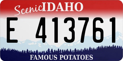 ID license plate E413761