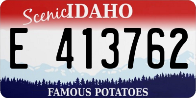 ID license plate E413762