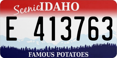 ID license plate E413763