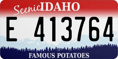 ID license plate E413764