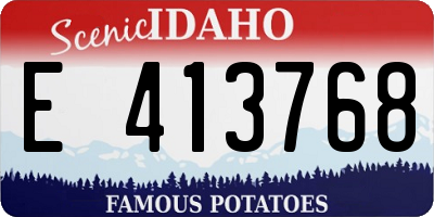ID license plate E413768