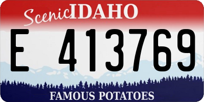 ID license plate E413769