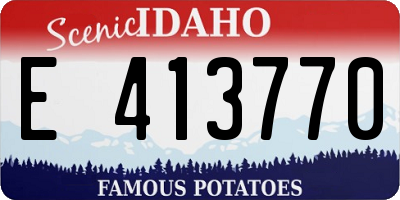 ID license plate E413770