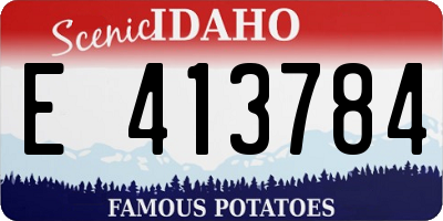 ID license plate E413784