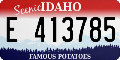 ID license plate E413785