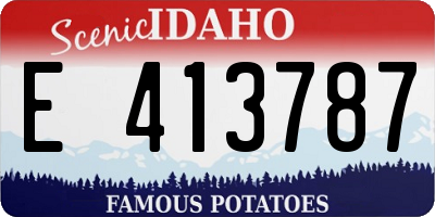 ID license plate E413787