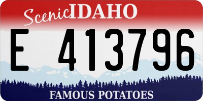 ID license plate E413796