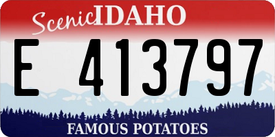 ID license plate E413797
