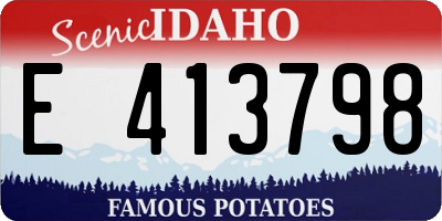 ID license plate E413798