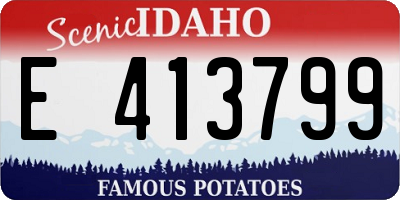 ID license plate E413799