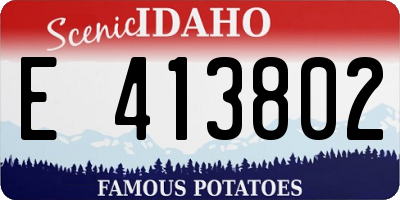 ID license plate E413802