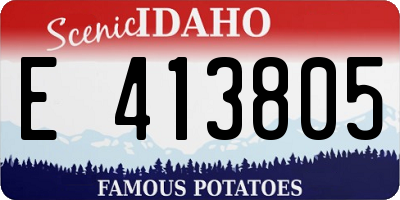 ID license plate E413805
