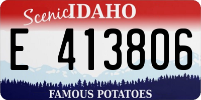 ID license plate E413806