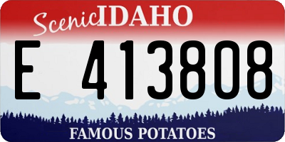 ID license plate E413808