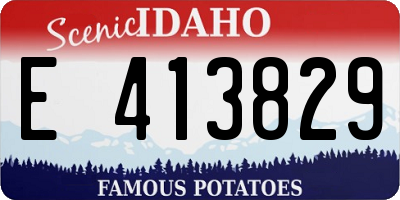 ID license plate E413829