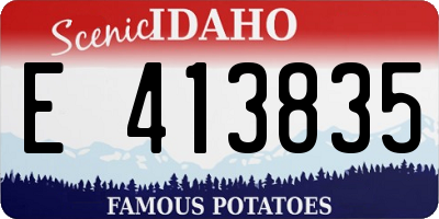 ID license plate E413835