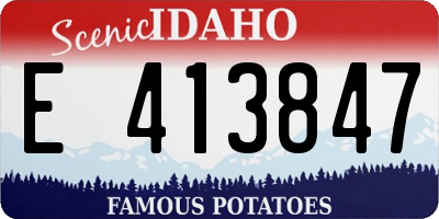 ID license plate E413847