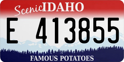 ID license plate E413855