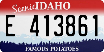 ID license plate E413861