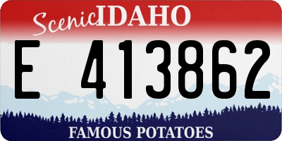 ID license plate E413862