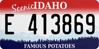 ID license plate E413869