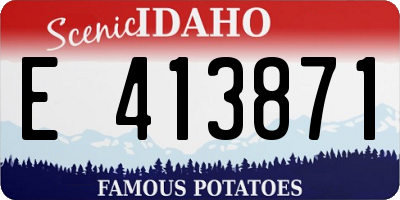 ID license plate E413871