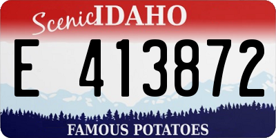 ID license plate E413872