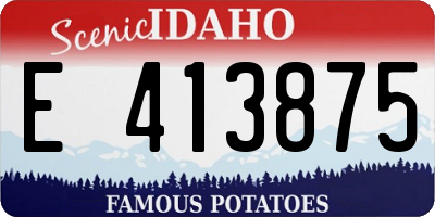ID license plate E413875