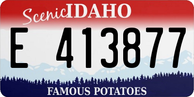 ID license plate E413877