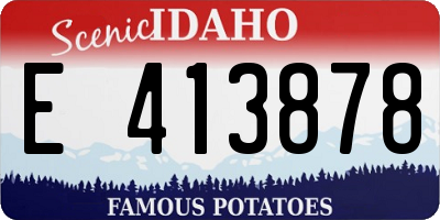 ID license plate E413878
