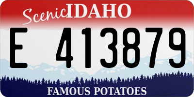 ID license plate E413879