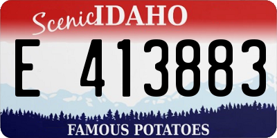 ID license plate E413883