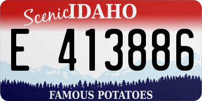 ID license plate E413886