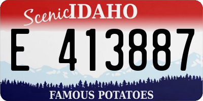 ID license plate E413887