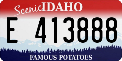 ID license plate E413888