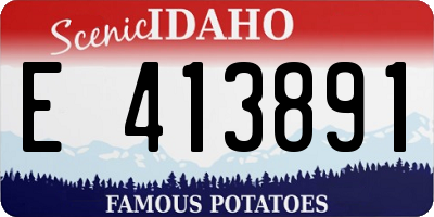 ID license plate E413891