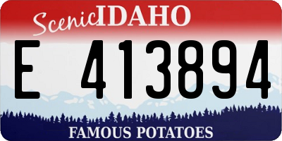 ID license plate E413894