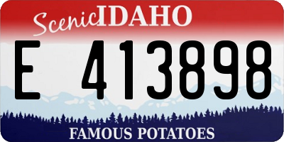 ID license plate E413898