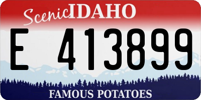 ID license plate E413899
