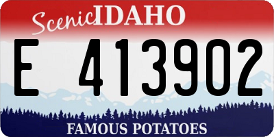 ID license plate E413902