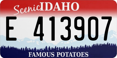ID license plate E413907