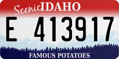 ID license plate E413917
