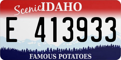 ID license plate E413933