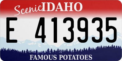 ID license plate E413935