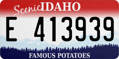 ID license plate E413939