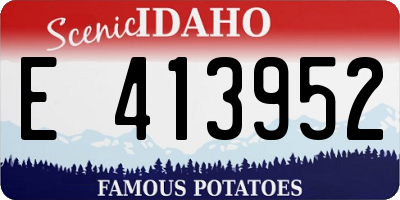 ID license plate E413952