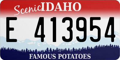 ID license plate E413954