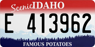 ID license plate E413962
