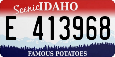 ID license plate E413968