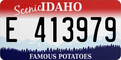 ID license plate E413979